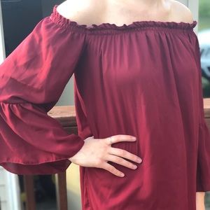 ZANZEA Off Shoulder Chiffon Boho Sleeve Mini Dress
